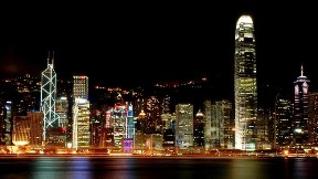 hong kong,şehir,akşam,kule,deniz