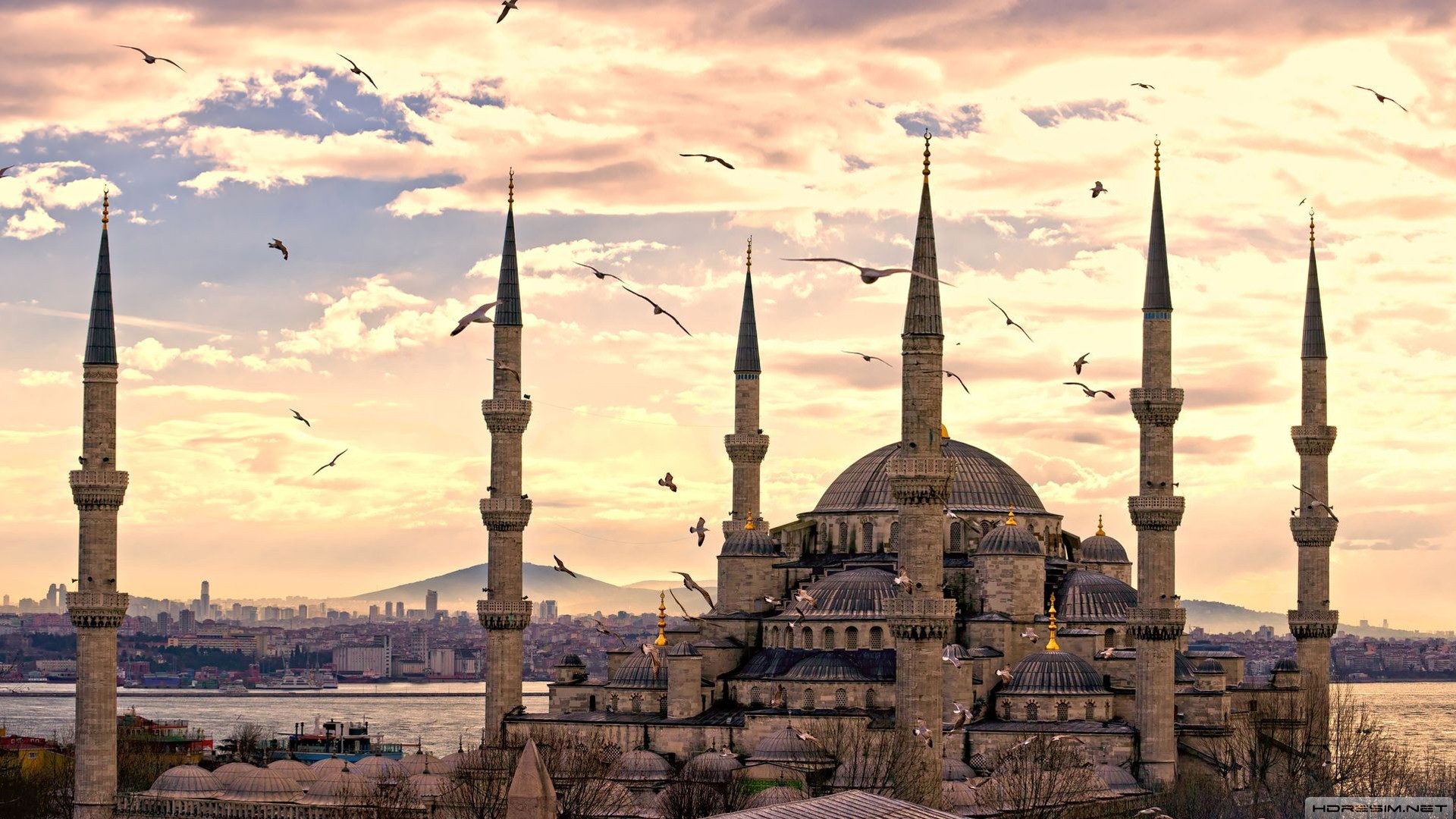 istanbul,sultan ahmet,cami,günbatımı,bulut