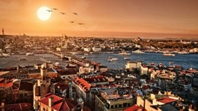 istanbul,şehir,deniz,gökyüzü,güneş