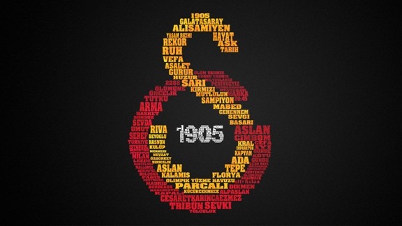 Yazılarla Galatasaray Logosu