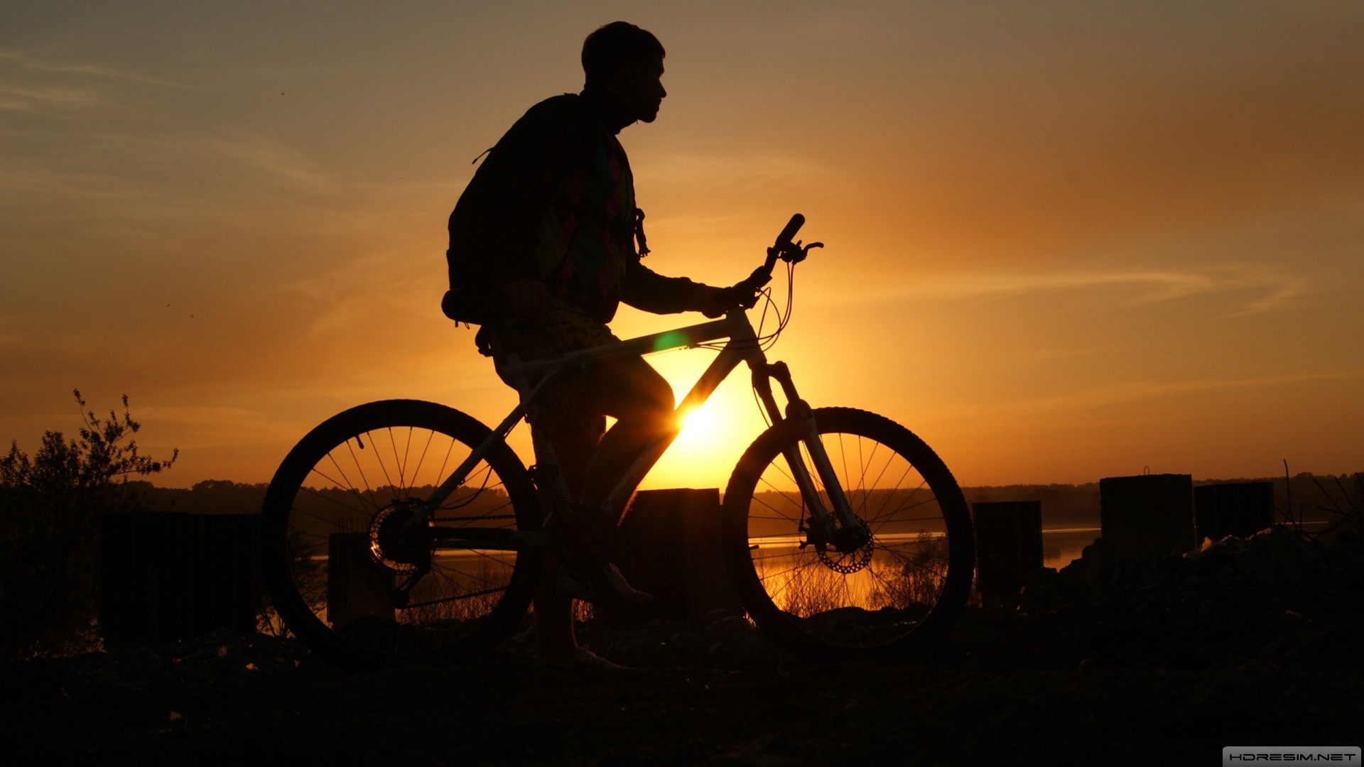 bisiklet,günbatımı,manzara