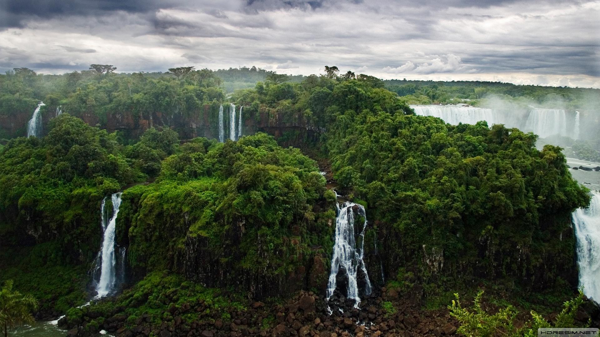 Iguazu,şelale,doğa,orman,gökyüzü