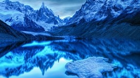 dağ,göl,kar,buz,manzara,doğa
