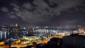 istanbul,gece,haliç,köprü
