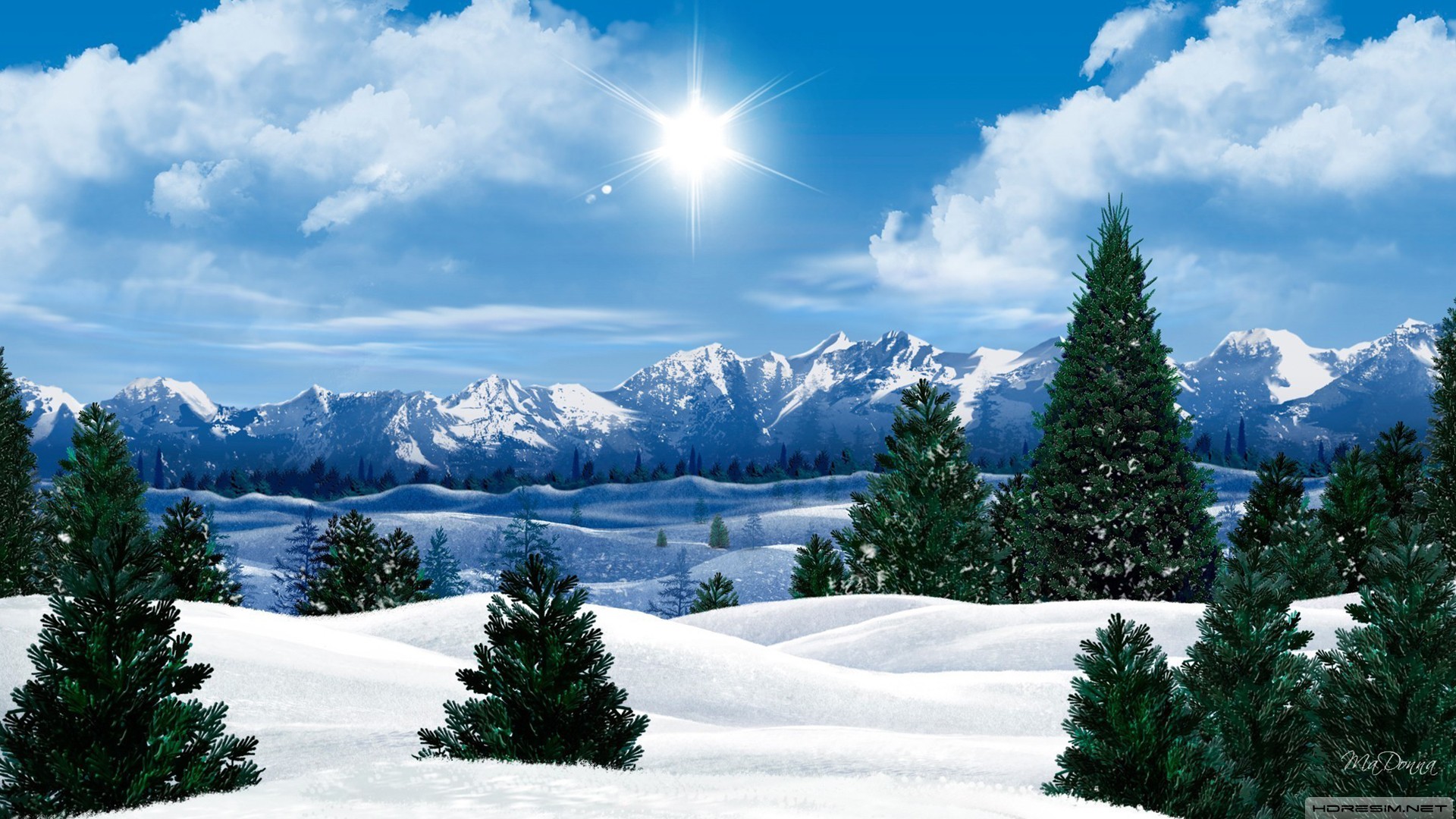 kış,kar,ağaç,güneş,gökyüzü,dağ