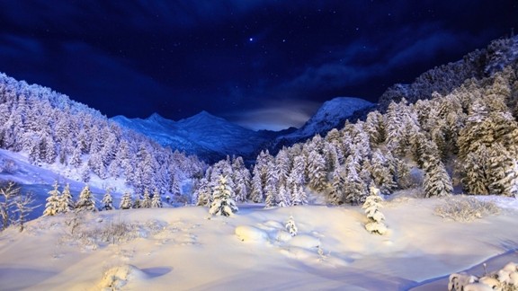 Gece Kar Manzarası