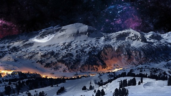 Gece Gökyüzü ve Kar