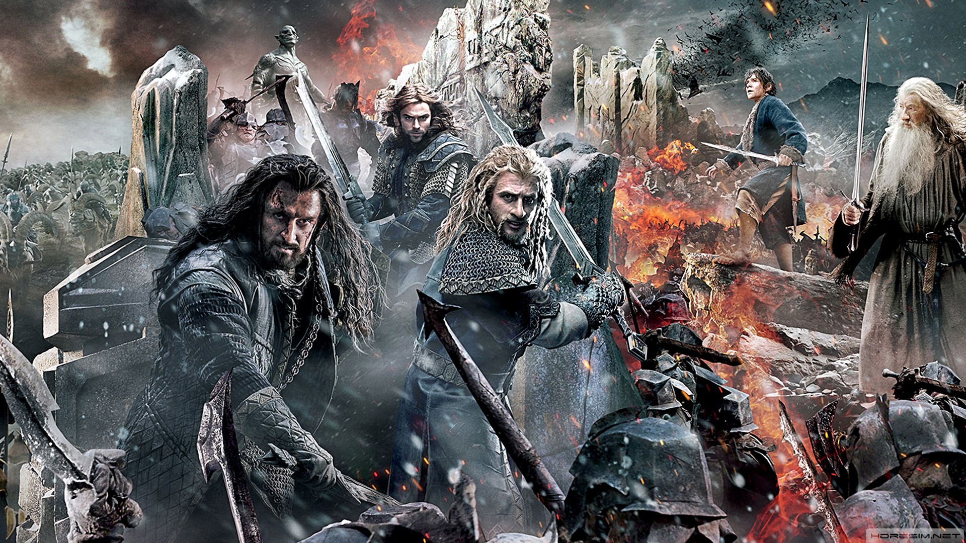 hobbit,beş ordular savaşı,film,2014,richard armitage,dean ogorman,aidan turner,ian mckellen,martin freeman