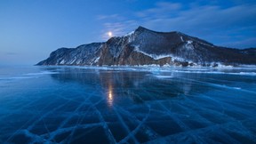 baykal gölü,rusya,gece,göl