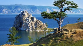 baykal gölü,rusya,ağaç,adacık