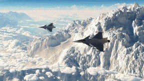 dassault rafale,uçak,savaş uçağı,avcı uçağı,gökyüzü,dağ