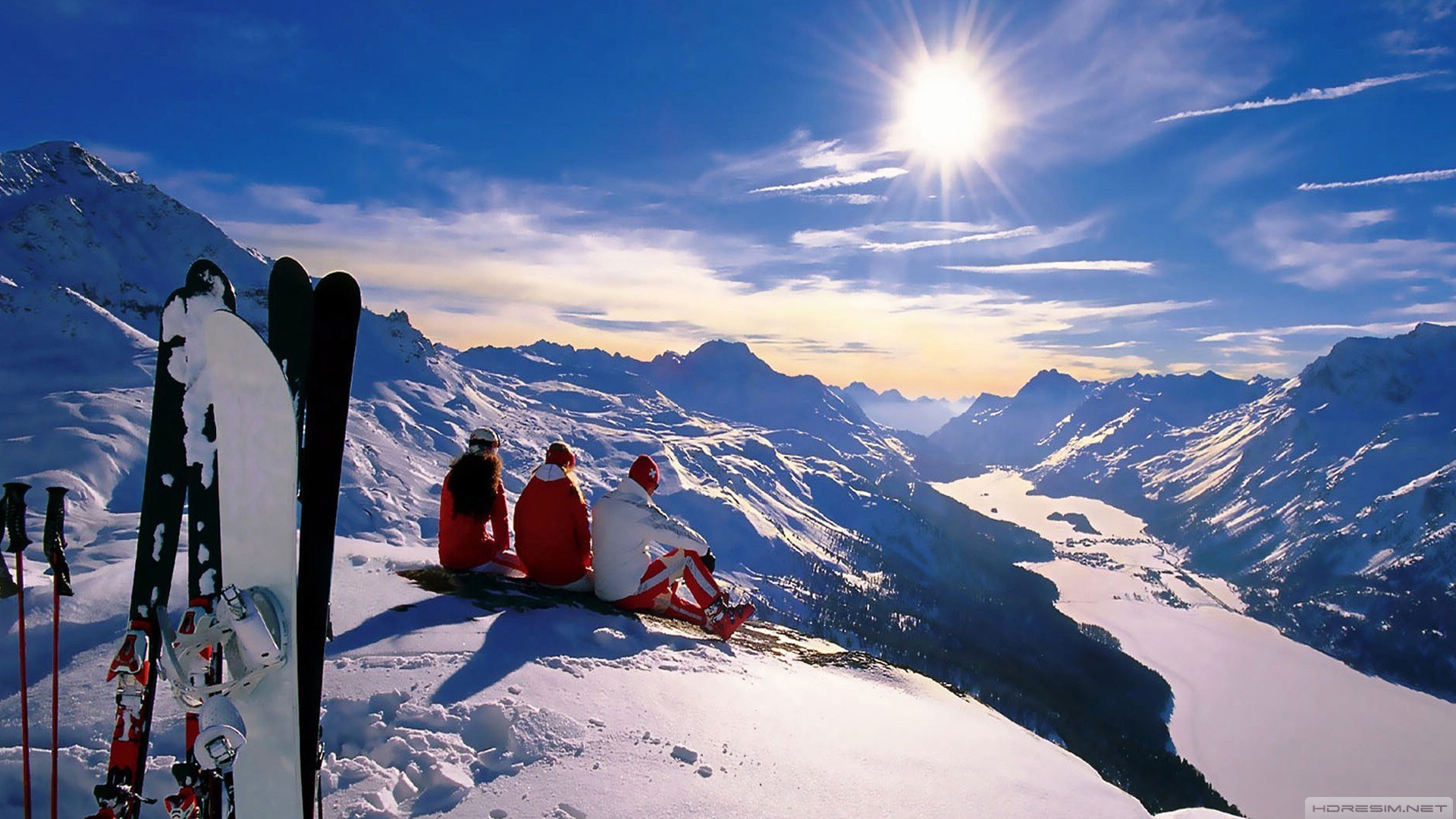 snowboard,kar,dağ,güneş.gökyüzü