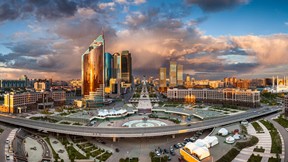 astana,şehir,kazakistan,günbatımı