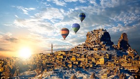 kapadokya,nevşehir,günbatımı,balon