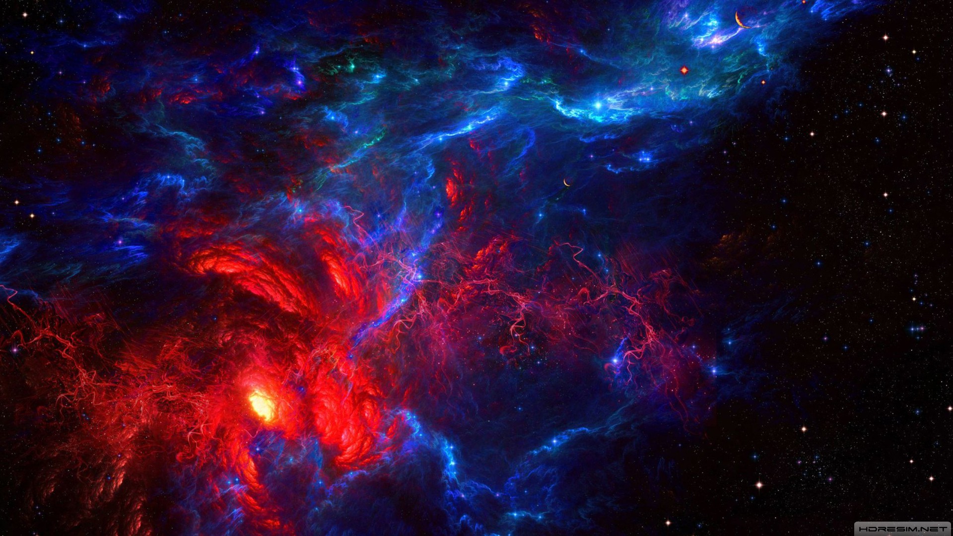 uzay,gaz bulutu,kırmızı,yıldız